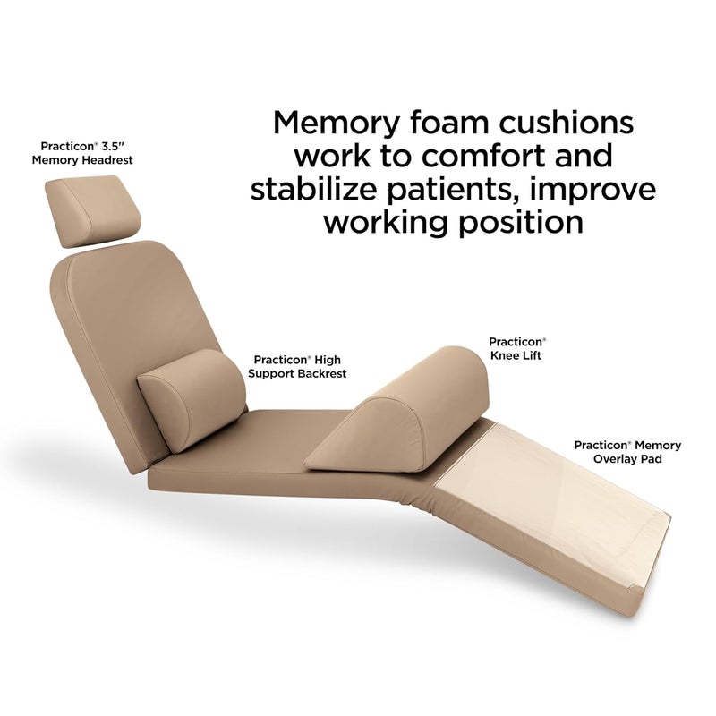 Practicon 7152710 BLA 4" Memory Headrest Black - Image 4